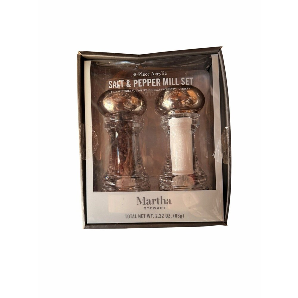 Martha Stewart 2-Piece Acrylic Salt & Pepper Mill Set